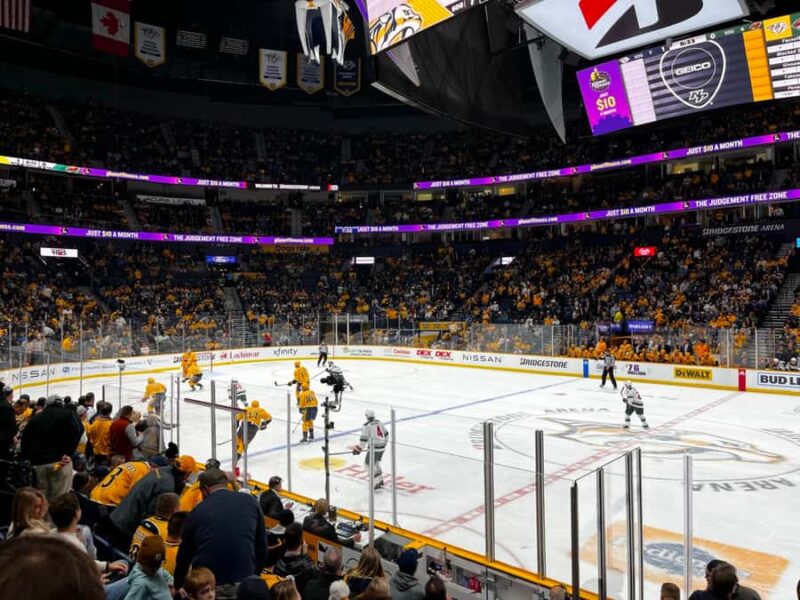 Nashville: Nashville Predators Ice Hockey Game Ticket - The Vibrant Atmosphere Inside Bridgestone Arena