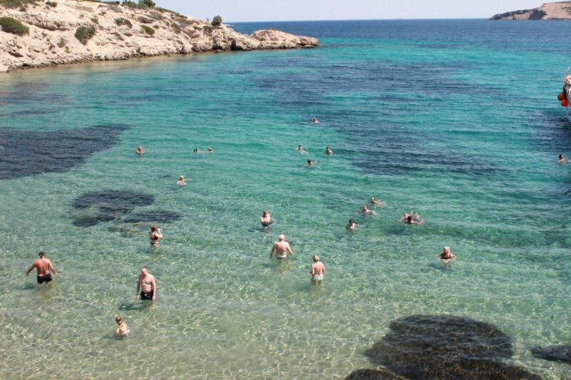 Naxos: Cruise to Rina Cave & Ano Koufonissi with BBQ Lunch - Exploring Rinas Cave: Swimming and Snorkeling