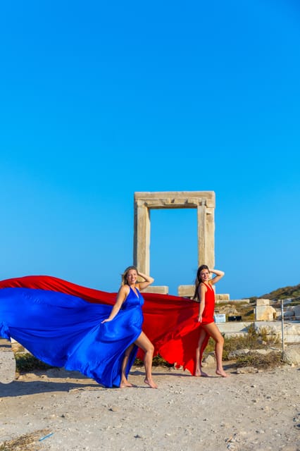 Naxos Flying Dress Photo Shooting - Post-Session: Professionally Edited High-Resolution Photos