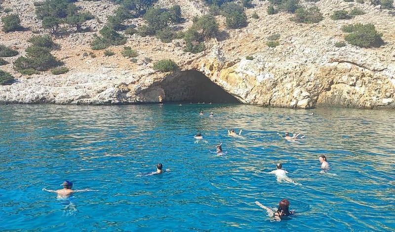 Naxos: Rina Cave-Koufonisi Cruise & Rina Cave Swim with BBQ - The Return to Agia Anna Port