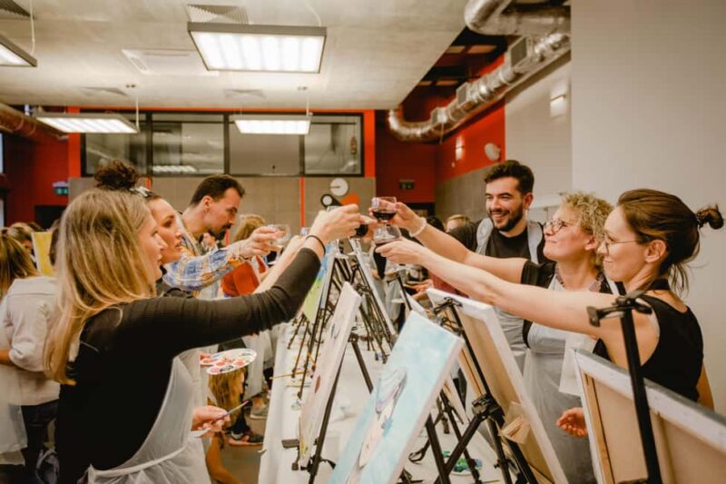 Neon Paint - Painting and Wine in the Dark in Warsaw - Painting in the Dark Under Neon Lights in Warsaw