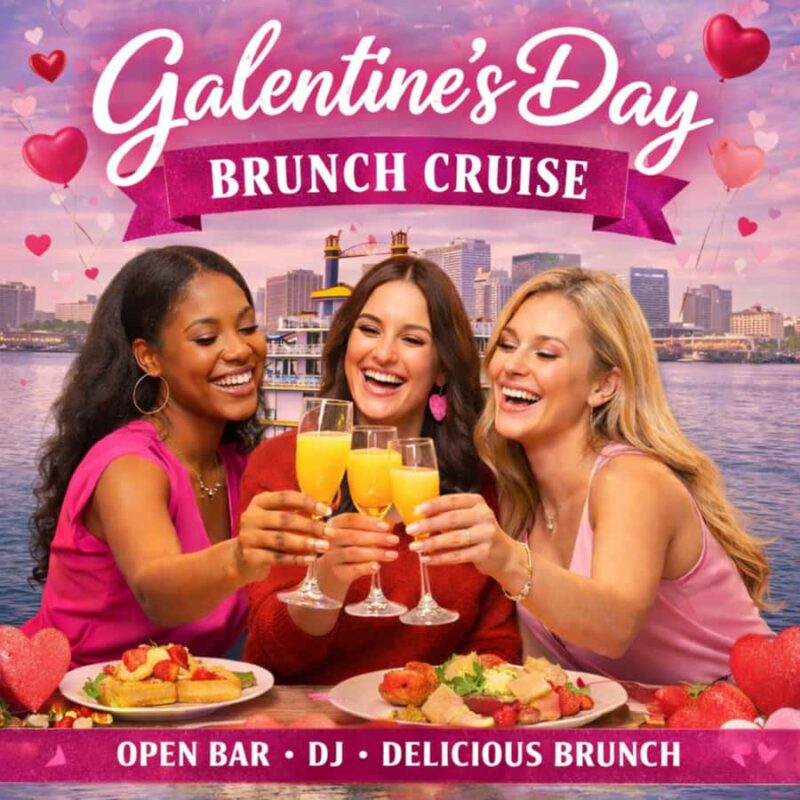 New Orleans: Galentine's Day Brunch Cruise with DJ - Celebrate Galentines Day with a scenic cruise on the Mississippi River