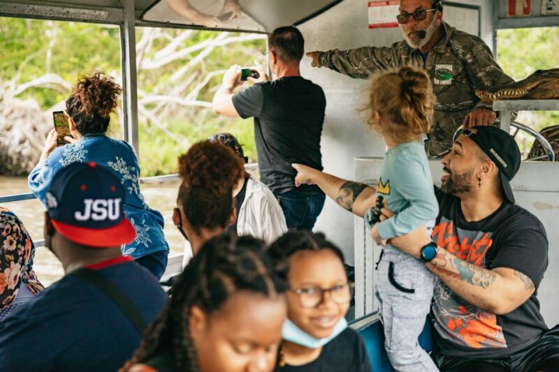 New Orleans: Oak Alley Plantation and Swamp Cruise Day Trip - Navigating the Louisiana Bayou on a Covered Boat