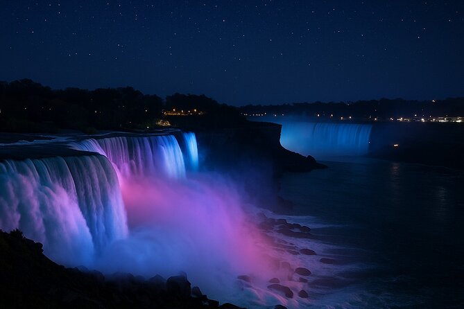 Niagara Falls Nightlight Experience with Fireworks (USA Side) - The Magic of Nighttime Fireworks at Niagara Falls