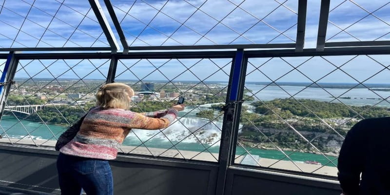 Niagara Falls Tour: Skylon, Journey Behind Falls & Boat Ride - Skylon Tower: A Birds-Eye View of All Three Falls