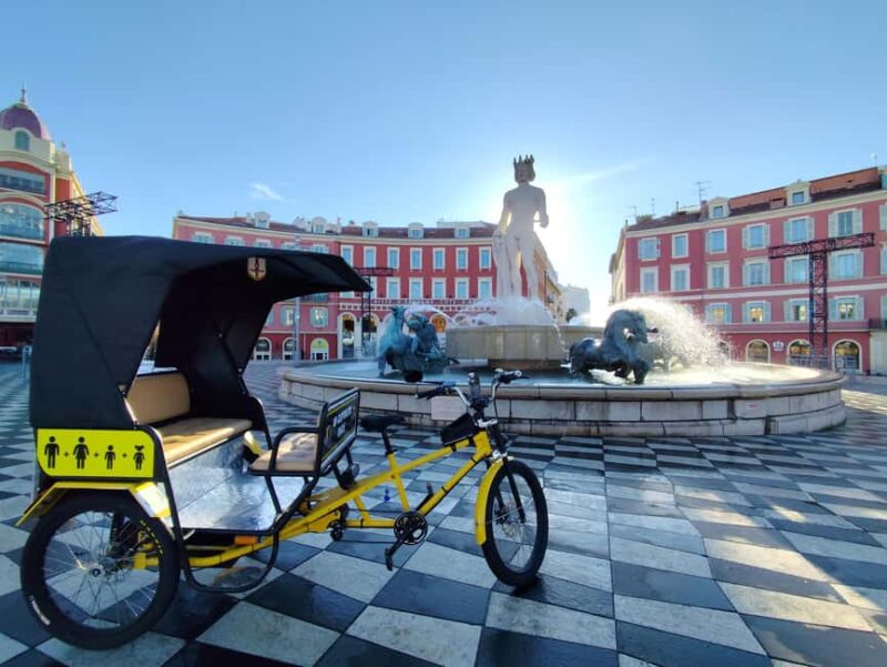 Nice: Family city tour by bicycle Electric cab (4 comfort seats) - Strolling Along the Promenade des Anglais