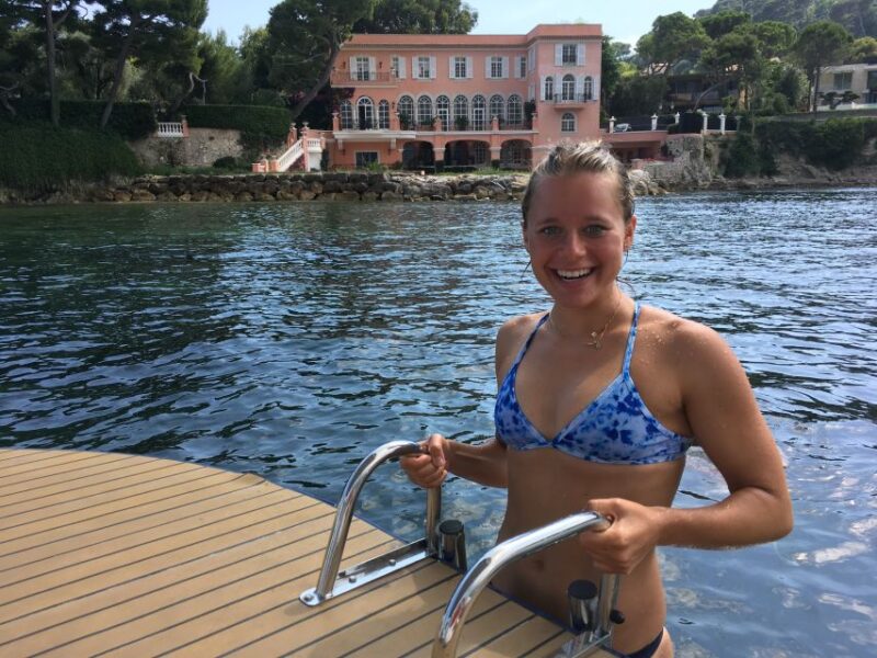 Nice: Private French Riviera Solar Boat Cruise - The Experience of Swimming and Water Activities