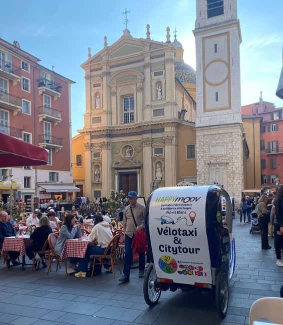 Nice: private guided Tour by electric taxi bike - Convenient Logistics and Group Flexibility