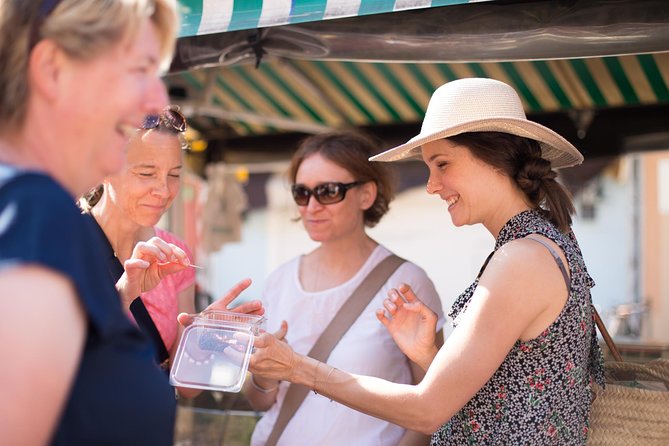 Nice Small-Group Walking Food Tour with Local Specialties & Wine Tasting - Sampling at the Colorful Cours Saleya Flower Market