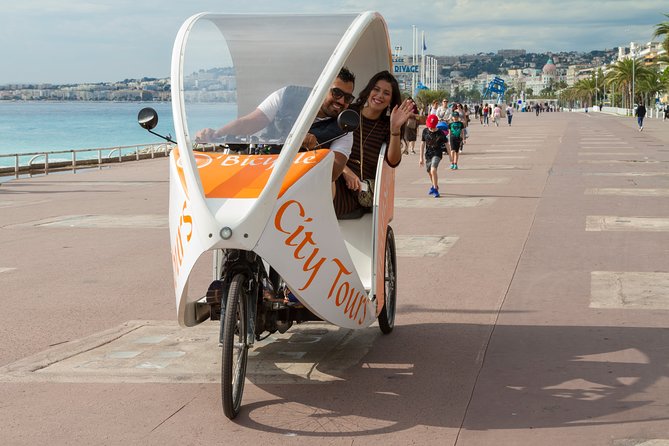 Nice: Visit of Nice by electrically assisted bike taxi 1 hour. - The Final Stops: Modern Art and the Promenade