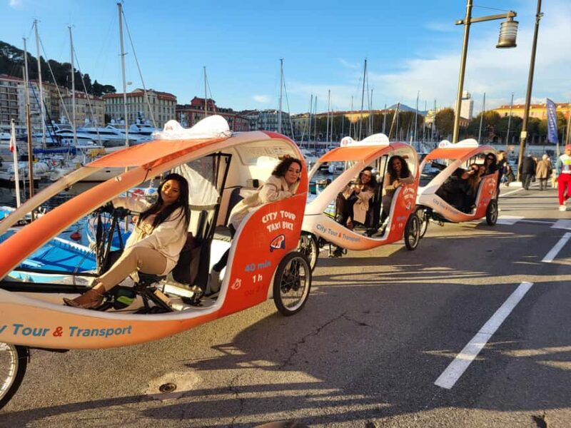 Nice : Visite privé 1H en Vélotaxi avec un guide local. - Discover Nice in 1 Hour with a Private Velotaxi Tour