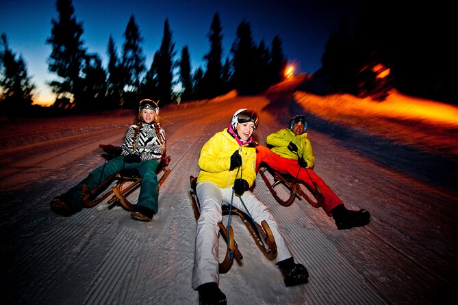 Night Sledding with Fondue - The Sledding Route and Trail Highlights