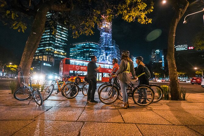 Night Street Food & Bike Tour / Small Groups /All Inclusive - Witnessing the Angel of Independence