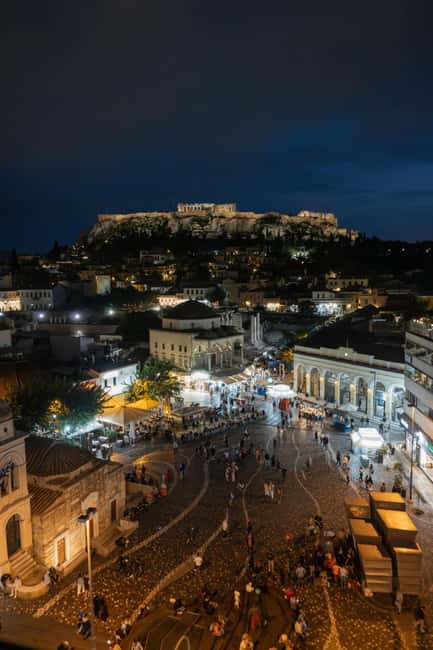 NIGHT WALK THROUGH PLAKA, MONASTIRAKI AND ANAFIOTIKA - Walking Through the Nighttime Streets of Athens