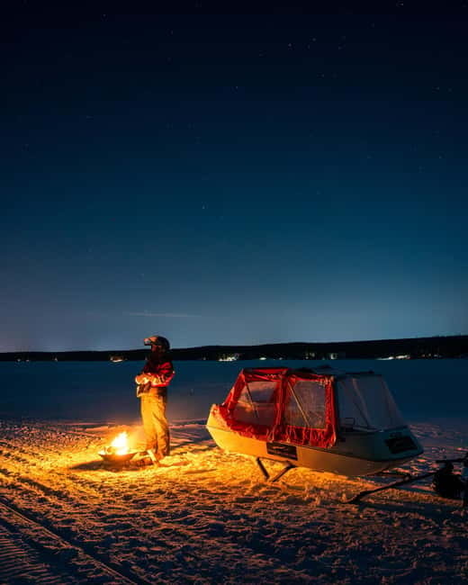 Northern Lights Tour Sleigh Ride - The Campfire and Gourmet Snacks by the Teepee