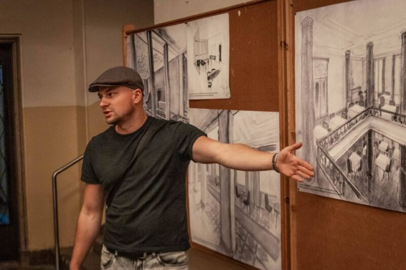 Nowa Huta: Steelworks Administration Buildings/Shelters Tour - The Majestic Entrance Hall and Ornamental Details