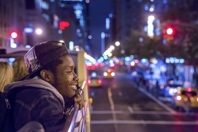 NYC: Sightseeing Night Tour by Open-Top Bus with Live Guide - Glimpse Broadway, Lincoln Center, and the Theater District