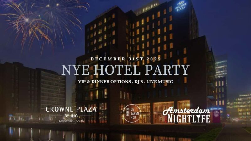 NYE Hotel Party 2025-2026: Crowne Plaza Amsterdam - South - Celebrate New Years Eve at Crowne Plaza Amsterdam South for $59