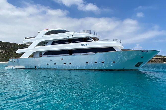 Ocean Blue Celebrity Blue Lagoon Cruise (Morning and Afternoon) - Exciting Coastal Cruise for Adults from Paphos at an Affordable Price