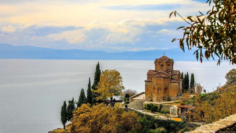 Ohrid - A full day Adventure from Skopje - The Iconic View from St. Jovan Kaneo Church