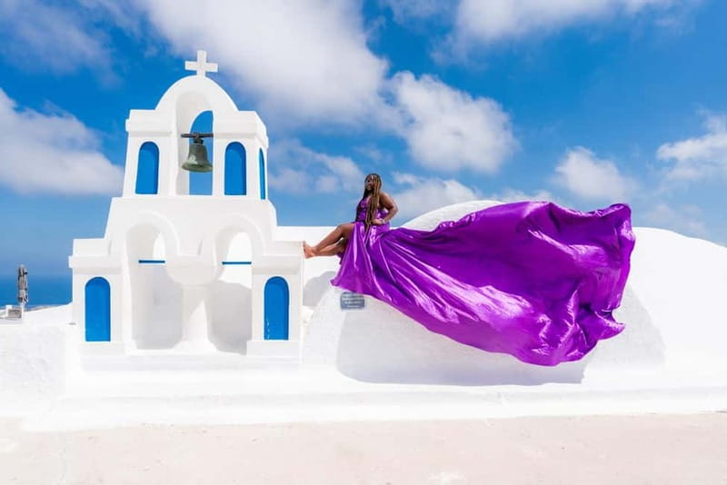 Oia: Santorini Photoshoot with Flying Dress Rental Option - Key Points
