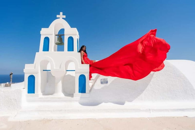 Oia: Santorini Photoshoot with Flying Dress Rental Option - Frequently Asked Questions