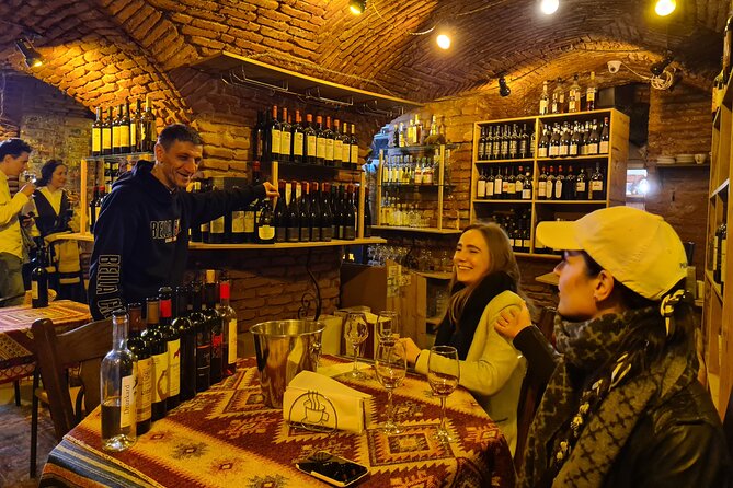 Old Tbilisi Highlights walking tour with wine & 10 tastings - Tasting Georgian Wines on Jan Shardeni Street