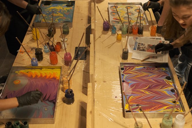 Once in a lifetime Experience: Turkish Marbling Art - Creating Artwork in a Historic Workshop Near Galata Tower
