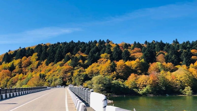 One day trip in Racha from Kutaisi - Kayaking at Shaori Reservoir: A Tranquil Water Adventure
