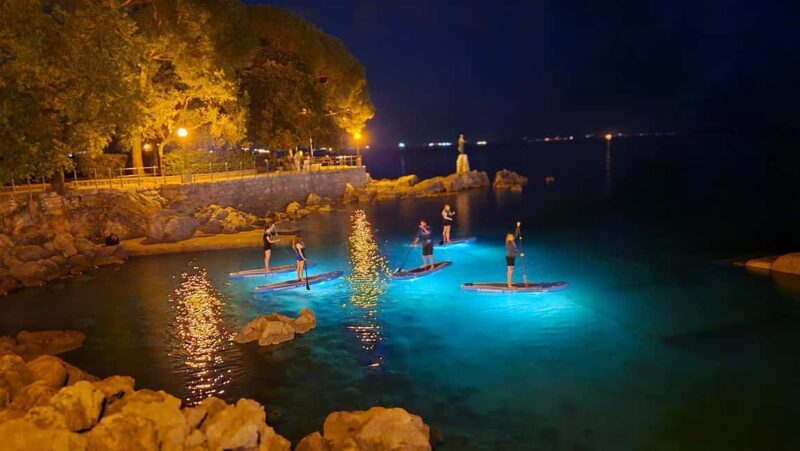 Opatija: Guided SUP Paddleboarding Adventure at Night - Key Points
