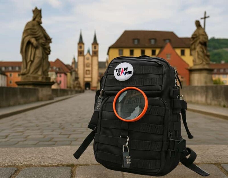Outdoor Escape Tour  Puzzle Backpack Würzburg: The Lost Plan - Highlights of Würzburg Landmarks on the Tour