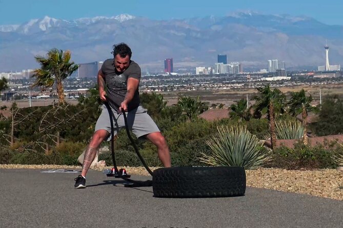 Outdoor Obstacle Course with Scenic Vegas Skyline in Henderson - The Guide and Group Dynamics
