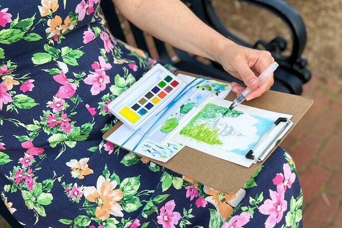 Outdoor Painting Activity with a Local Artist in Annapolis - The Iconic Maryland State House as a Painting Subject