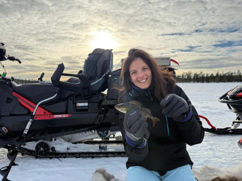 Överkalix - Lapland : Full-Day Snowmobile and Ice Fishing - Exciting Full-Day Snowmobile and Ice Fishing Tour in Swedish Lapland
