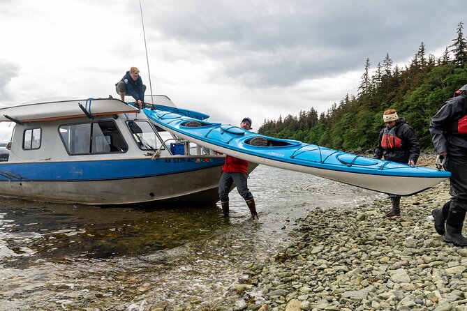 Paddle with Whales Kayak Adventure Juneau - Island Beach Stop for Snacks and Tide Pool Exploration