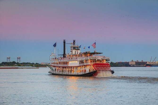 Paddlewheeler Creole Queen Jazz Dinner Cruise in New Orleans - An Authentic Sunset Cruise with Live Jazz and Creole Flavors
