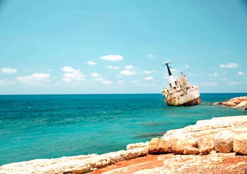 Pafos: Ancient Cyprus and Coastal Landmarks - The Iconic Edro III Shipwreck on the Coast