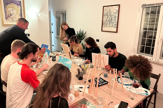 Paint and Free Flowing Wine Art Class in Rome - Accessibility, Booking, and Cancellation