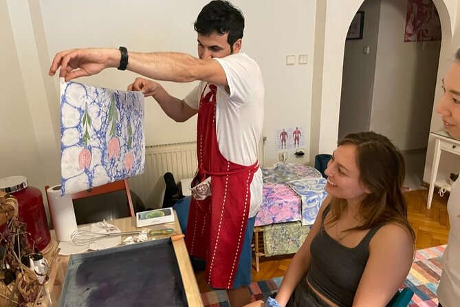 Paint on Water - Authentic Turkish Art Experience at Local Home - Creating Your Own Marbled Artwork