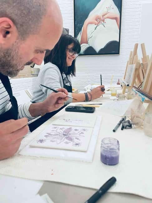 Paint Your Tile and Create Your Unique Piece in an Art Gallery in Lisbon - Demonstration of Ceramic Painting Techniques