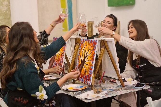 Painting party at Art Bottega - Paint & Wine Studio in Zagreb - Creative Night Out: Painting and Wine at Art Bottega in Zagreb