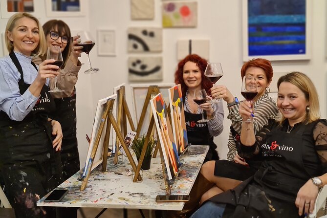 Painting party at Art Bottega - Paint & Wine Studio in Zagreb - The Role of the Guides and Hosts