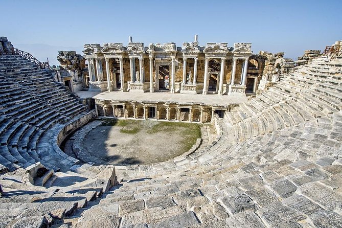 Pamukkale and Hierapolis Full-day Guided Tour from Antalya - Exploring the Amphitheatre at Hierapolis
