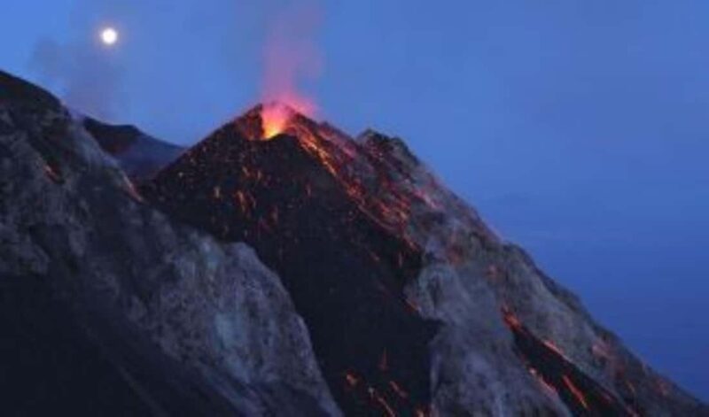 PANAREA STROMBOLI FROM LIPARI - Approaching Stromboli and the Sciara del Fuoco