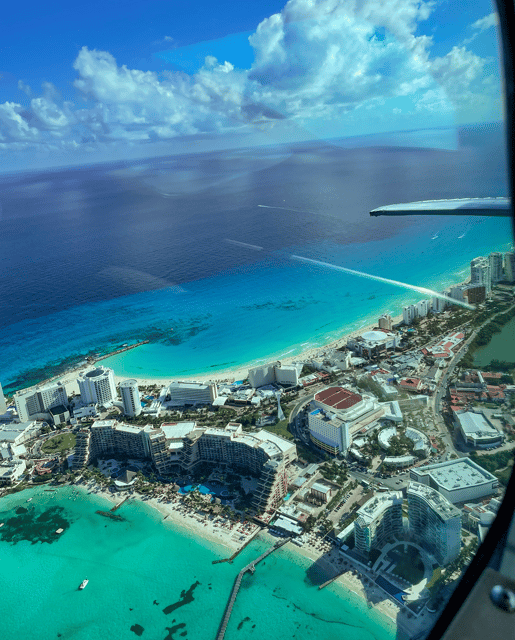 Panoramic flight to Cancun Hotel Zone and Isla Mujeres - The Experience of Flying Over Cancun’s Iconic Hotel Zone