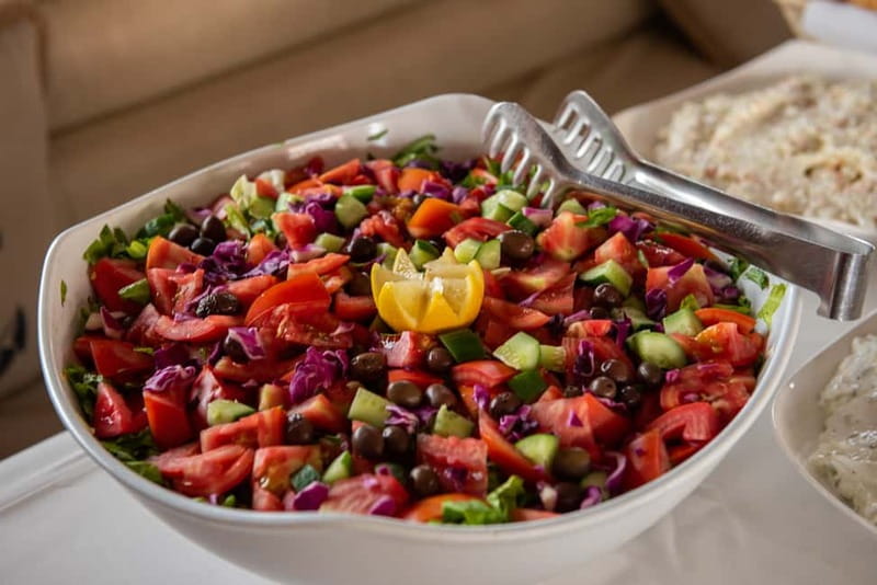 Paphos: Adults Only Cruise with Drinks, Food, Bus, Swim Stop - The Buffet Lunch and Food Offerings