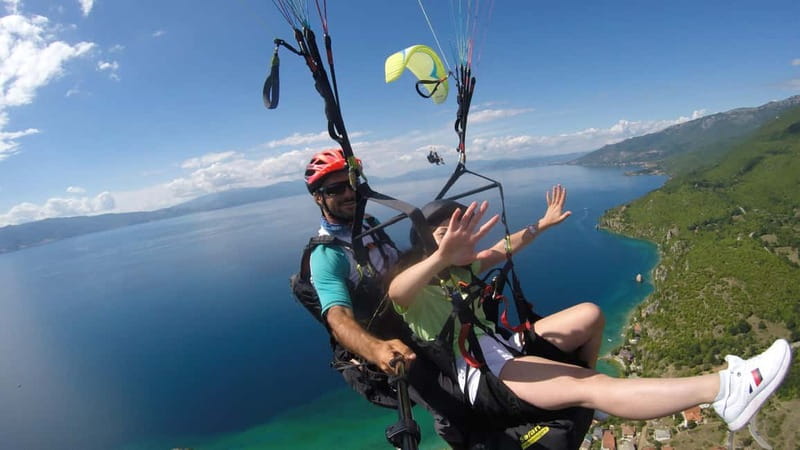 Paragliding Lake Ohrid - Capture the Moment with Free Photos and Videos