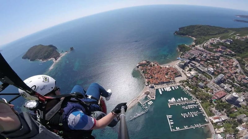 Paragliding Montenegro: Air Excursion Over Budva Old Town - The Landing on Budva City Beach