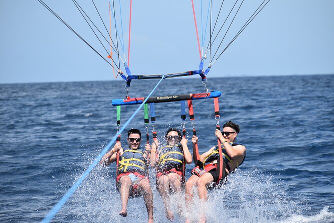 Parasailing in Waikiki from Oahu Hawaii - The Boat Ride Offers Scenic Views of Waikiki