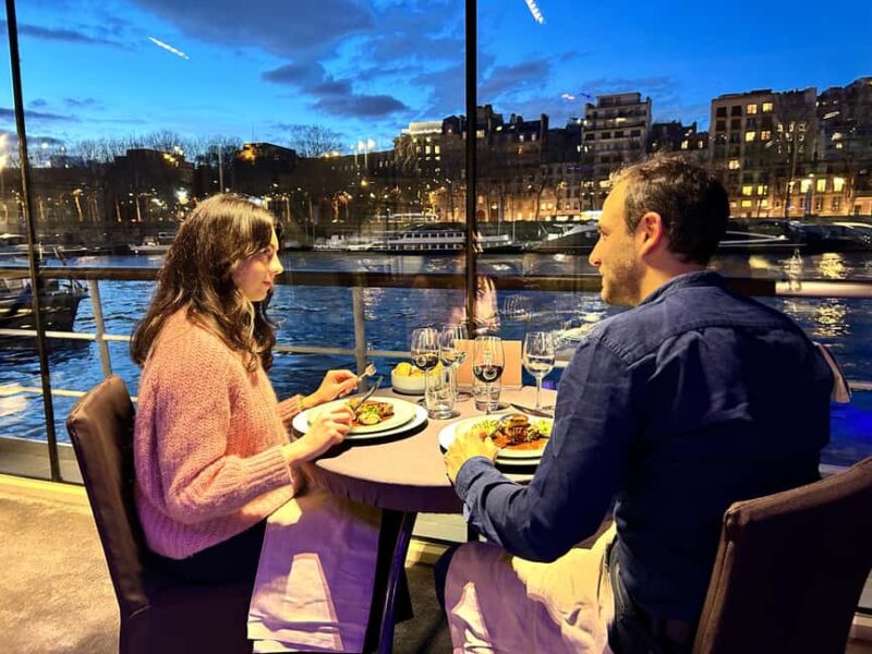 Paris: 3-Course-Dinner Cruise with Wine on the Seine River - Key Points